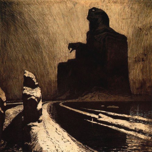 Resistance, the Black Idol' by Frantisek Kupka {c.1903}