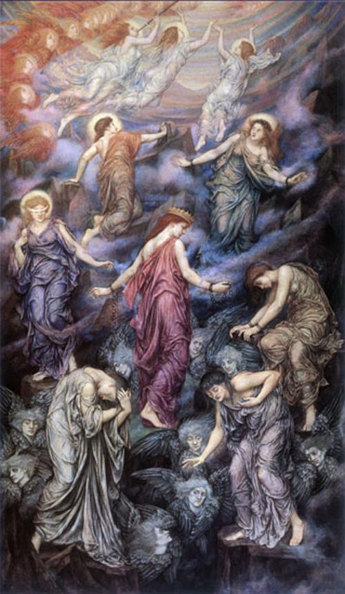 Evelyn de Morgan (1855-1919), The Kingdom of Heaven Suffereth Violence